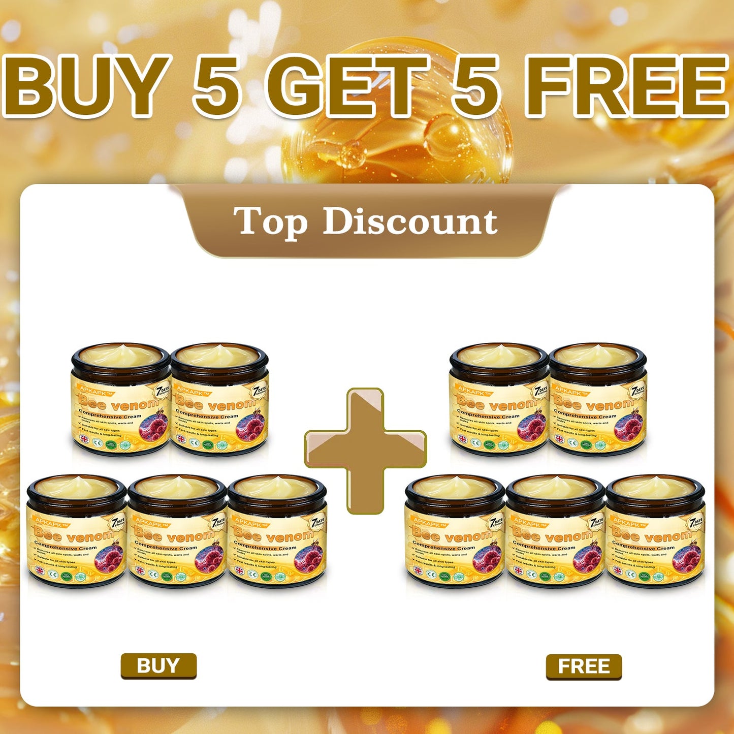 Made and Shipped from UK ✨✨ APKAPK® Bee venom Comprehensive Cream 🔥 LAST DAY 50% OFF 💎💎