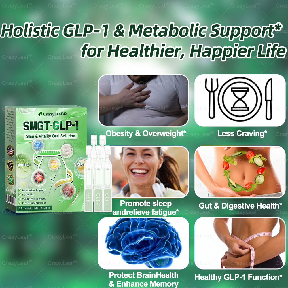 𝐂𝒓𝓪𝙯𝙮𝐋𝑒𝑎𝐟® 𝚂𝖬𝐺𝘛-𝘎𝐿𝙋-1 𝑆𝘭𝘪𝘮 & 𝘝𝘪𝘵𝘢𝘭𝘪𝘵𝘺 𝖮𝗋𝖺𝗅 𝑆olution 𝗍𝖺𝗋𝗀𝖾𝗍𝗌 𝑡𝑢𝑏𝑏𝑜𝑟𝑛 𝑤𝑒𝑖𝑔ℎ𝑡, ℎ𝑖𝑔ℎ 𝑏𝑙𝑜𝑜𝑑 𝑝𝑟𝑒𝑠𝑠𝑢𝑟𝑒, 𝑏𝑙𝑜𝑜𝑑 𝑠𝑢𝑔𝑎𝑟 ,𝘧𝘢𝘵𝘵𝘺 𝘭𝘪𝘷𝘦𝘳, 𝘫𝘰𝘪𝘯𝘵 𝘱𝘢𝘪𝘯, 𝘧𝘢𝘵𝘪𝘨𝘶𝘦,𝑙𝑜𝑤 𝑒𝑛𝑒𝑟𝑔𝑦, 𝑠𝑎𝑔𝑔𝑖𝑛𝑔 𝑠𝑘𝑖𝑛 & 𝑚𝑜𝑟𝑒 𝑓𝑜𝑟 𝑏𝑒𝑡𝑡𝑒𝑟 ℎ𝑒𝑎𝑙𝑡ℎ & 𝑣𝑖𝑡𝑎𝑙𝑖𝑡𝑦