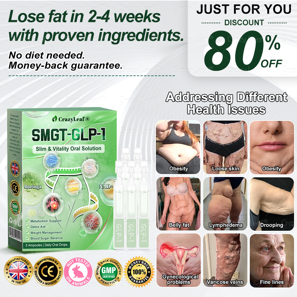 𝐂𝒓𝓪𝙯𝙮𝐋𝑒𝑎𝐟® 𝚂𝖬𝐺𝘛-𝘎𝐿𝙋-1 𝑆𝘭𝘪𝘮 & 𝘝𝘪𝘵𝘢𝘭𝘪𝘵𝘺 𝖮𝗋𝖺𝗅 𝑆olution 𝗍𝖺𝗋𝗀𝖾𝗍𝗌 𝑡𝑢𝑏𝑏𝑜𝑟𝑛 𝑤𝑒𝑖𝑔ℎ𝑡, ℎ𝑖𝑔ℎ 𝑏𝑙𝑜𝑜𝑑 𝑝𝑟𝑒𝑠𝑠𝑢𝑟𝑒, 𝑏𝑙𝑜𝑜𝑑 𝑠𝑢𝑔𝑎𝑟 ,𝘧𝘢𝘵𝘵𝘺 𝘭𝘪𝘷𝘦𝘳, 𝘫𝘰𝘪𝘯𝘵 𝘱𝘢𝘪𝘯, 𝘧𝘢𝘵𝘪𝘨𝘶𝘦,𝑙𝑜𝑤 𝑒𝑛𝑒𝑟𝑔𝑦, 𝑠𝑎𝑔𝑔𝑖𝑛𝑔 𝑠𝑘𝑖𝑛 & 𝑚𝑜𝑟𝑒 𝑓𝑜𝑟 𝑏𝑒𝑡𝑡𝑒𝑟 ℎ𝑒𝑎𝑙𝑡ℎ & 𝑣𝑖𝑡𝑎𝑙𝑖𝑡𝑦