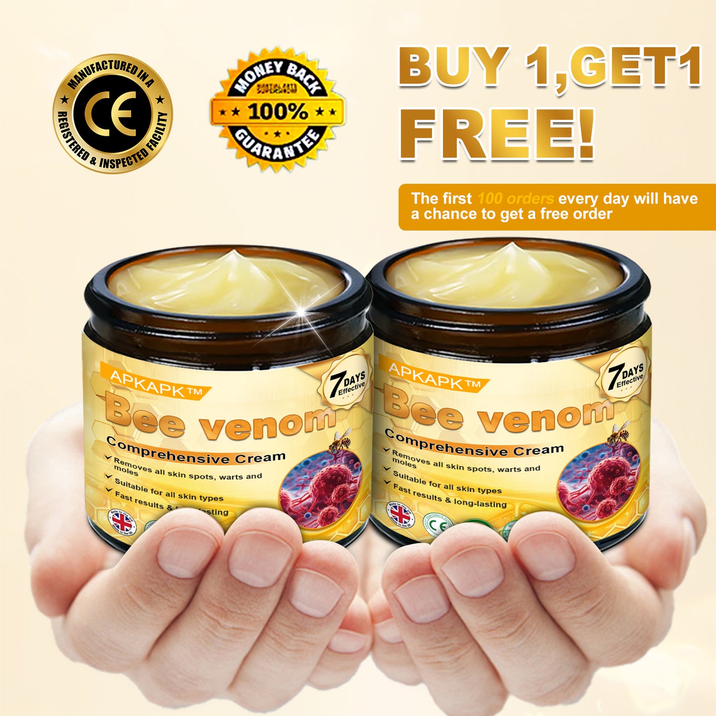 ✨ APKAPK® Bee venom Comprehensive Cream 🔥 Sagging Skin, Fine Lines, Loss of Firmness, Flat Bust, Drooping Hips, and More